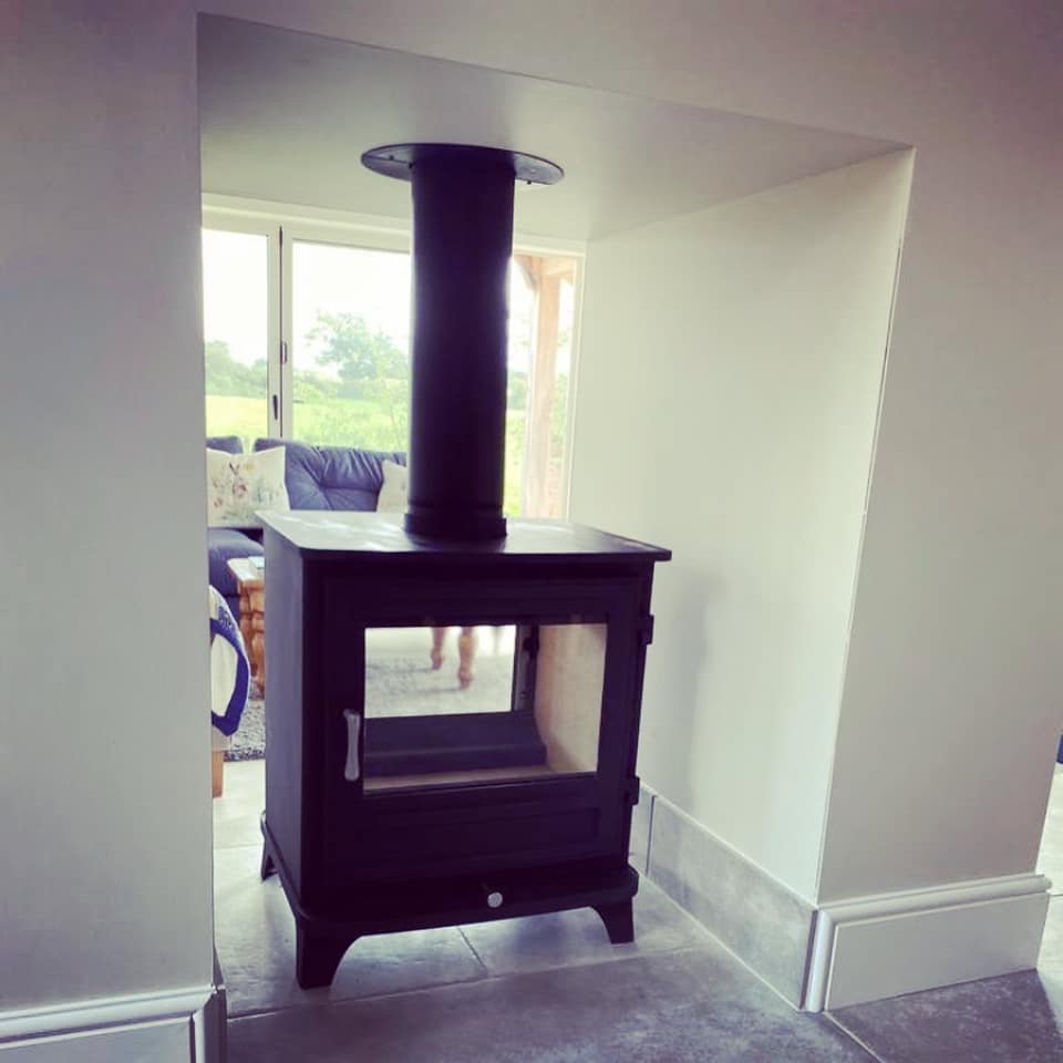 Chesneys Salisbury Double Sided Wood Burner Installed In Mouldsworth