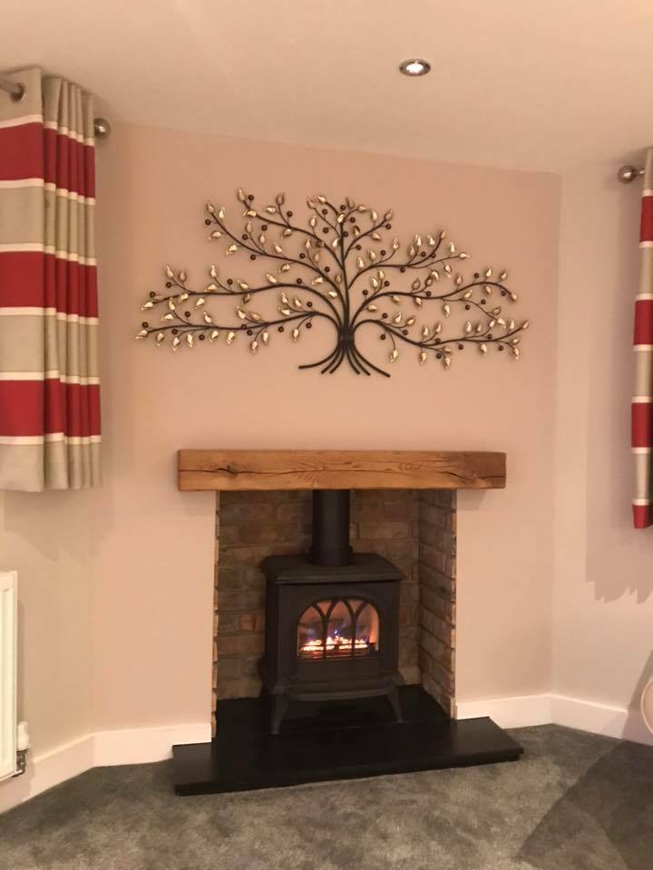 Gazco Huntingdon 30 Gas Stove With Brick Chamber Slate Hearth Deep Beam Installed In Mickle Trafford