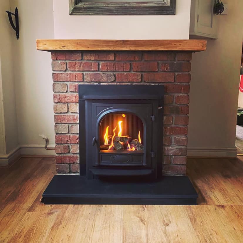 Gazco Logic He Gas Fire With Slate Hearth And Slips Installed In Ellesmere Port