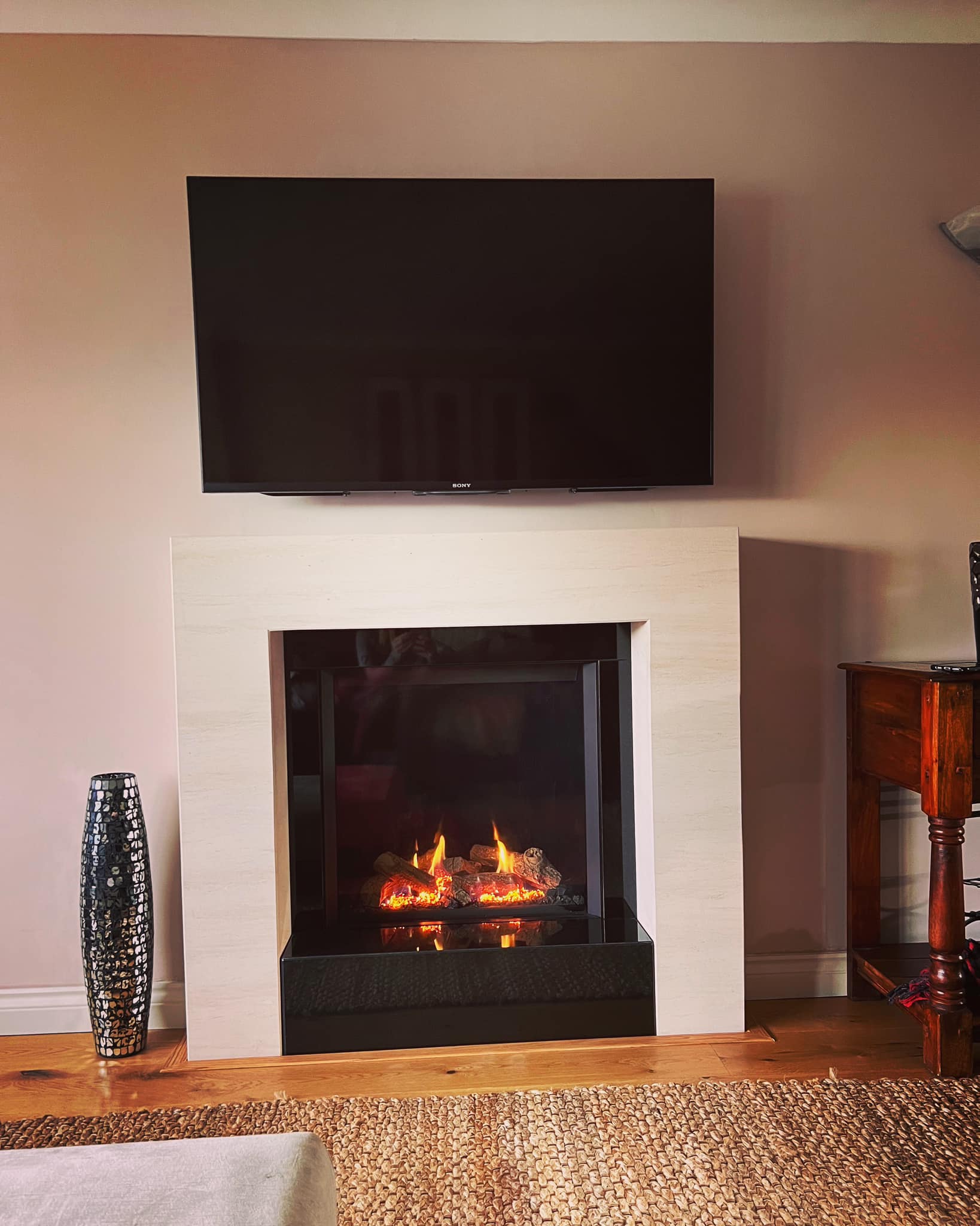 Gazco Riva 2 600 Hl Gas Fire With Fireplace Installed In North Wales