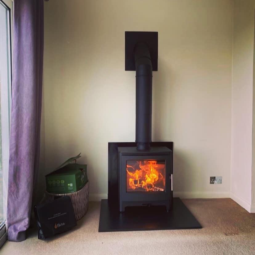 Heta Ambition 5 Wood Burning Stove With Twin Wall Flue Installed In Chester