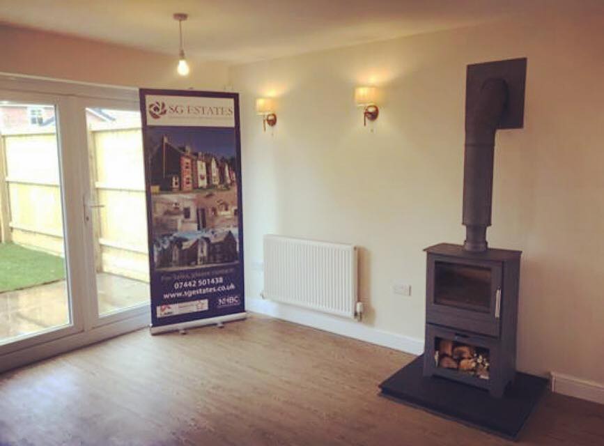 Heta Inspire 45 Multi-Fuel Stove With Twin Wall Flue Installed In Wrexham