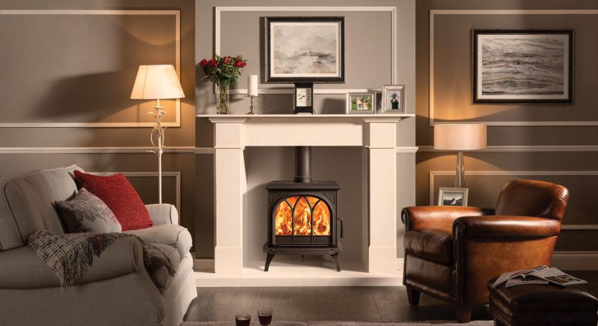 traditional fireplace